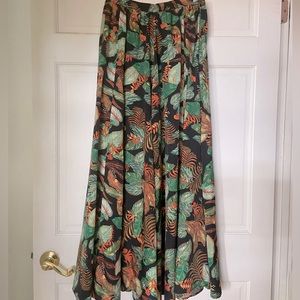 Christian Siriano New York tropical print maxi skirt